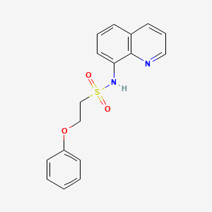 molecular formula C17H16N2O3S B6495664 2-phenoxy-N-(quinolin-8-yl)ethane-1-sulfonamide CAS No. 1351614-69-1