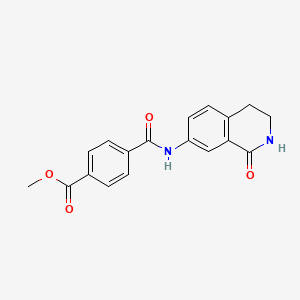 molecular formula C18H16N2O4 B6495706 methyl 4-[(1-oxo-1,2,3,4-tetrahydroisoquinolin-7-yl)carbamoyl]benzoate CAS No. 1351595-19-1