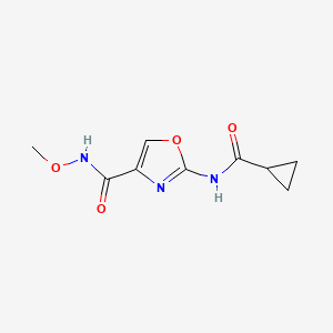 molecular formula C9H11N3O4 B6495755 2-cyclopropaneamido-N-methoxy-1,3-oxazole-4-carboxamide CAS No. 1351620-62-6