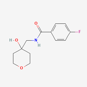 4-fluoro-N-[(4-hydroxyoxan-4-yl)methyl]benzamide