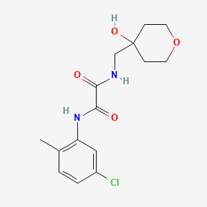 molecular formula C15H19ClN2O4 B6495790 N-(5-chloro-2-methylphenyl)-N'-[(4-hydroxyoxan-4-yl)methyl]ethanediamide CAS No. 1351619-63-0
