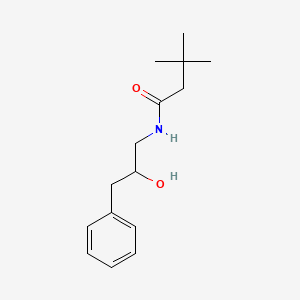 molecular formula C15H23NO2 B6495799 N-(2-hydroxy-3-phenylpropyl)-3,3-dimethylbutanamide CAS No. 1351587-96-6