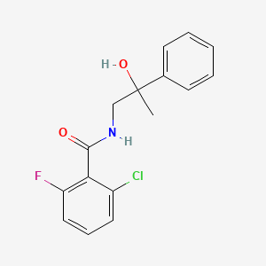 molecular formula C16H15ClFNO2 B6495829 2-chloro-6-fluoro-N-(2-hydroxy-2-phenylpropyl)benzamide CAS No. 1351607-16-3