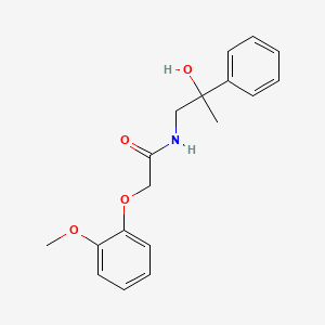 molecular formula C18H21NO4 B6495831 N-(2-hydroxy-2-phenylpropyl)-2-(2-methoxyphenoxy)acetamide CAS No. 1351607-23-2