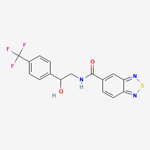 molecular formula C16H12F3N3O2S B6495849 N-{2-hydroxy-2-[4-(trifluoromethyl)phenyl]ethyl}-2,1,3-benzothiadiazole-5-carboxamide CAS No. 1351621-88-9