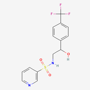 molecular formula C14H13F3N2O3S B6495865 N-{2-hydroxy-2-[4-(trifluoromethyl)phenyl]ethyl}pyridine-3-sulfonamide CAS No. 1351587-03-5