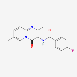 molecular formula C17H14FN3O2 B6495870 N-{2,7-dimethyl-4-oxo-4H-pyrido[1,2-a]pyrimidin-3-yl}-4-fluorobenzamide CAS No. 941965-66-8