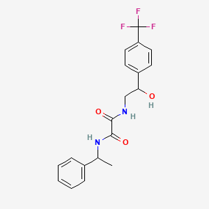 molecular formula C19H19F3N2O3 B6495877 N-{2-hydroxy-2-[4-(trifluoromethyl)phenyl]ethyl}-N'-(1-phenylethyl)ethanediamide CAS No. 1351601-60-9