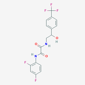 molecular formula C17H13F5N2O3 B6495884 N-(2,4-difluorophenyl)-N'-{2-hydroxy-2-[4-(trifluoromethyl)phenyl]ethyl}ethanediamide CAS No. 1351647-99-8
