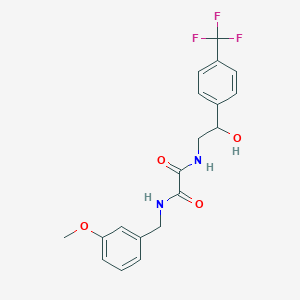 molecular formula C19H19F3N2O4 B6495888 N-{2-hydroxy-2-[4-(trifluoromethyl)phenyl]ethyl}-N'-[(3-methoxyphenyl)methyl]ethanediamide CAS No. 1351608-94-0