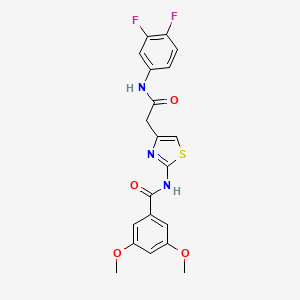 N-(4-{[(3,4-difluorophenyl)carbamoyl]methyl}-1,3-thiazol-2-yl)-3,5-dimethoxybenzamide