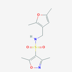 molecular formula C12H16N2O4S B6495908 N-[(2,5-dimethylfuran-3-yl)methyl]-3,5-dimethyl-1,2-oxazole-4-sulfonamide CAS No. 1351642-14-2