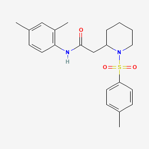 molecular formula C22H28N2O3S B6495916 N-(2,4-dimethylphenyl)-2-[1-(4-methylbenzenesulfonyl)piperidin-2-yl]acetamide CAS No. 941955-47-1