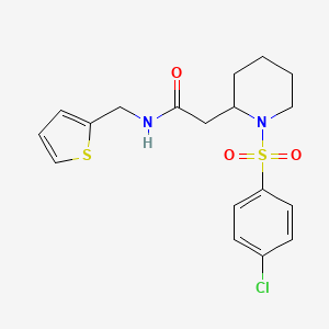 2-[1-(4-chlorobenzenesulfonyl)piperidin-2-yl]-N-[(thiophen-2-yl)methyl]acetamide