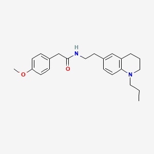 molecular formula C23H30N2O2 B6495955 2-(4-methoxyphenyl)-N-[2-(1-propyl-1,2,3,4-tetrahydroquinolin-6-yl)ethyl]acetamide CAS No. 955790-71-3