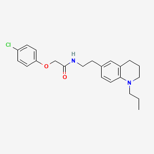 molecular formula C22H27ClN2O2 B6495960 2-(4-chlorophenoxy)-N-[2-(1-propyl-1,2,3,4-tetrahydroquinolin-6-yl)ethyl]acetamide CAS No. 955527-56-7
