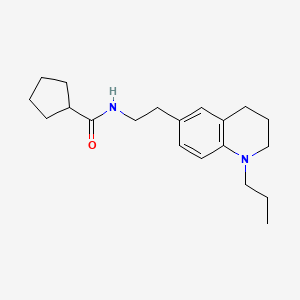 molecular formula C20H30N2O B6495968 N-[2-(1-propyl-1,2,3,4-tetrahydroquinolin-6-yl)ethyl]cyclopentanecarboxamide CAS No. 955527-71-6