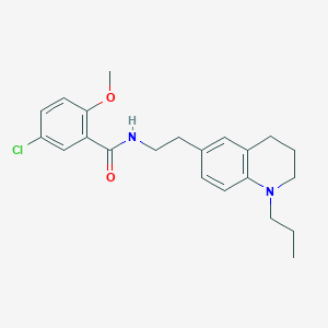 molecular formula C22H27ClN2O2 B6495974 5-chloro-2-methoxy-N-[2-(1-propyl-1,2,3,4-tetrahydroquinolin-6-yl)ethyl]benzamide CAS No. 955790-98-4