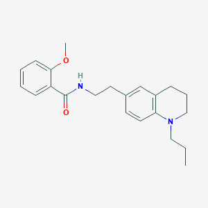 molecular formula C22H28N2O2 B6495980 2-methoxy-N-[2-(1-propyl-1,2,3,4-tetrahydroquinolin-6-yl)ethyl]benzamide CAS No. 955791-16-9