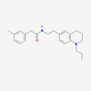 molecular formula C23H30N2O B6495988 2-(3-methylphenyl)-N-[2-(1-propyl-1,2,3,4-tetrahydroquinolin-6-yl)ethyl]acetamide CAS No. 955592-37-7