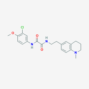 molecular formula C21H24ClN3O3 B6496035 N'-(3-chloro-4-methoxyphenyl)-N-[2-(1-methyl-1,2,3,4-tetrahydroquinolin-6-yl)ethyl]ethanediamide CAS No. 946209-43-4