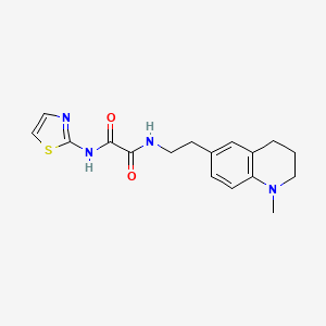 molecular formula C17H20N4O2S B6496052 N'-[2-(1-methyl-1,2,3,4-tetrahydroquinolin-6-yl)ethyl]-N-(1,3-thiazol-2-yl)ethanediamide CAS No. 946281-60-3