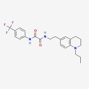 molecular formula C23H26F3N3O2 B6496080 N-[2-(1-propyl-1,2,3,4-tetrahydroquinolin-6-yl)ethyl]-N'-[4-(trifluoromethyl)phenyl]ethanediamide CAS No. 955793-37-0
