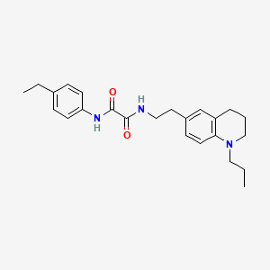 molecular formula C24H31N3O2 B6496090 N'-(4-ethylphenyl)-N-[2-(1-propyl-1,2,3,4-tetrahydroquinolin-6-yl)ethyl]ethanediamide CAS No. 955793-49-4