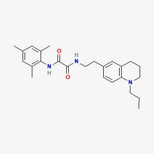 molecular formula C25H33N3O2 B6496103 N'-[2-(1-propyl-1,2,3,4-tetrahydroquinolin-6-yl)ethyl]-N-(2,4,6-trimethylphenyl)ethanediamide CAS No. 955594-88-4
