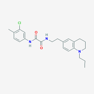 molecular formula C23H28ClN3O2 B6496111 N'-(3-chloro-4-methylphenyl)-N-[2-(1-propyl-1,2,3,4-tetrahydroquinolin-6-yl)ethyl]ethanediamide CAS No. 955595-00-3