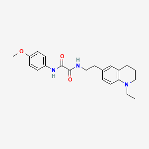 molecular formula C22H27N3O3 B6496121 N-[2-(1-ethyl-1,2,3,4-tetrahydroquinolin-6-yl)ethyl]-N'-(4-methoxyphenyl)ethanediamide CAS No. 955609-77-5