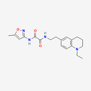 molecular formula C19H24N4O3 B6496129 N'-[2-(1-ethyl-1,2,3,4-tetrahydroquinolin-6-yl)ethyl]-N-(5-methyl-1,2-oxazol-3-yl)ethanediamide CAS No. 955609-85-5