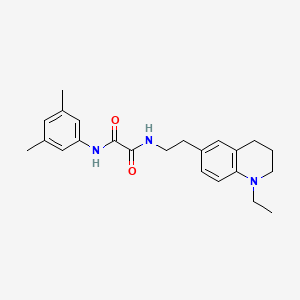 molecular formula C23H29N3O2 B6496134 N'-(3,5-dimethylphenyl)-N-[2-(1-ethyl-1,2,3,4-tetrahydroquinolin-6-yl)ethyl]ethanediamide CAS No. 955609-89-9