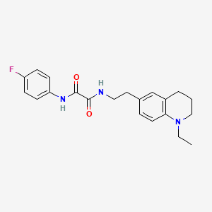 molecular formula C21H24FN3O2 B6496149 N-[2-(1-ethyl-1,2,3,4-tetrahydroquinolin-6-yl)ethyl]-N'-(4-fluorophenyl)ethanediamide CAS No. 955610-25-0