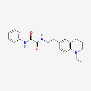molecular formula C21H25N3O2 B6496150 N-[2-(1-ethyl-1,2,3,4-tetrahydroquinolin-6-yl)ethyl]-N'-phenylethanediamide CAS No. 955774-86-4