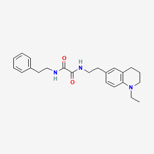 molecular formula C23H29N3O2 B6496155 N-[2-(1-ethyl-1,2,3,4-tetrahydroquinolin-6-yl)ethyl]-N'-(2-phenylethyl)ethanediamide CAS No. 955610-52-3