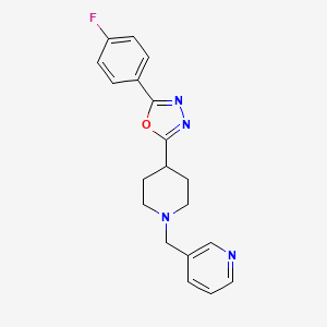 molecular formula C19H19FN4O B6496158 3-({4-[5-(4-fluorophenyl)-1,3,4-oxadiazol-2-yl]piperidin-1-yl}methyl)pyridine CAS No. 1351609-89-6