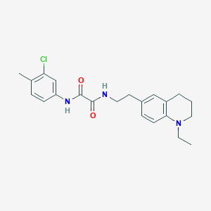 molecular formula C22H26ClN3O2 B6496162 N'-(3-chloro-4-methylphenyl)-N-[2-(1-ethyl-1,2,3,4-tetrahydroquinolin-6-yl)ethyl]ethanediamide CAS No. 955610-84-1