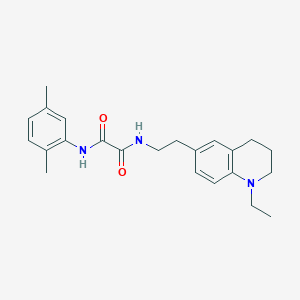 molecular formula C23H29N3O2 B6496170 N'-(2,5-dimethylphenyl)-N-[2-(1-ethyl-1,2,3,4-tetrahydroquinolin-6-yl)ethyl]ethanediamide CAS No. 955775-32-3
