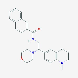 molecular formula C27H31N3O2 B6496184 N-[2-(1-methyl-1,2,3,4-tetrahydroquinolin-6-yl)-2-(morpholin-4-yl)ethyl]naphthalene-2-carboxamide CAS No. 922086-11-1