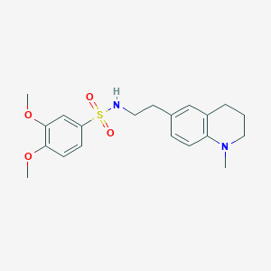 molecular formula C20H26N2O4S B6496193 3,4-dimethoxy-N-[2-(1-methyl-1,2,3,4-tetrahydroquinolin-6-yl)ethyl]benzene-1-sulfonamide CAS No. 946209-86-5