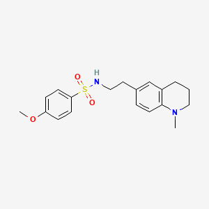 molecular formula C19H24N2O3S B6496194 4-methoxy-N-[2-(1-methyl-1,2,3,4-tetrahydroquinolin-6-yl)ethyl]benzene-1-sulfonamide CAS No. 946312-60-3