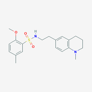 molecular formula C20H26N2O3S B6496199 2-methoxy-5-methyl-N-[2-(1-methyl-1,2,3,4-tetrahydroquinolin-6-yl)ethyl]benzene-1-sulfonamide CAS No. 946363-56-0