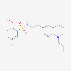 5-chloro-2-methoxy-N-[2-(1-propyl-1,2,3,4-tetrahydroquinolin-6-yl)ethyl]benzene-1-sulfonamide