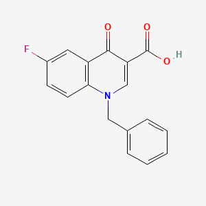molecular formula C17H12FNO3 B6496307 1-benzyl-6-fluoro-4-oxo-1,4-dihydroquinoline-3-carboxylic acid CAS No. 1338665-48-7