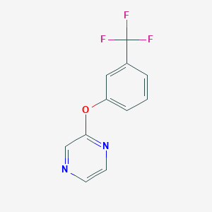 molecular formula C11H7F3N2O B6496329 2-[3-(trifluoromethyl)phenoxy]pyrazine CAS No. 2549023-02-9