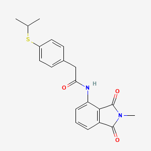 N-(2-methyl-1,3-dioxo-2,3-dihydro-1H-isoindol-4-yl)-2-[4-(propan-2-ylsulfanyl)phenyl]acetamide