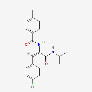 molecular formula C20H21ClN2O2 B6496358 (2E)-3-(4-chlorophenyl)-2-[(4-methylphenyl)formamido]-N-(propan-2-yl)prop-2-enamide CAS No. 297145-61-0