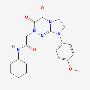 N-cyclohexyl-2-[8-(4-methoxyphenyl)-3,4-dioxo-2H,3H,4H,6H,7H,8H-imidazo[2,1-c][1,2,4]triazin-2-yl]acetamide