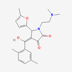 molecular formula C22H26N2O4 B6496431 1-[2-(dimethylamino)ethyl]-4-(2,5-dimethylbenzoyl)-3-hydroxy-5-(5-methylfuran-2-yl)-2,5-dihydro-1H-pyrrol-2-one CAS No. 526189-26-4